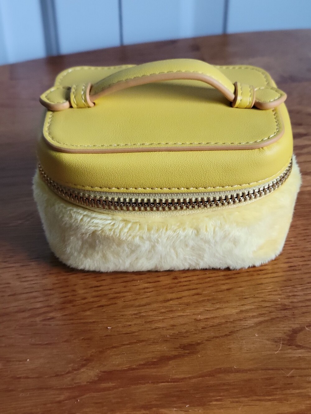 Stoney Clover Lane Yellow Faux-Fur Mino Pouch